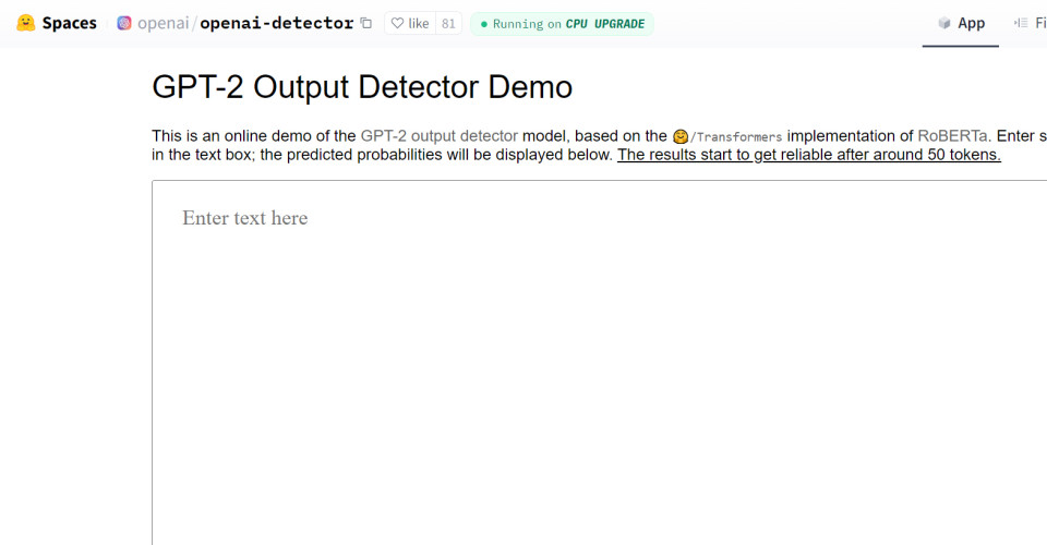 HuggingFace GPT Detector - Thumbnail